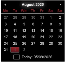 NinjaTrader date picker